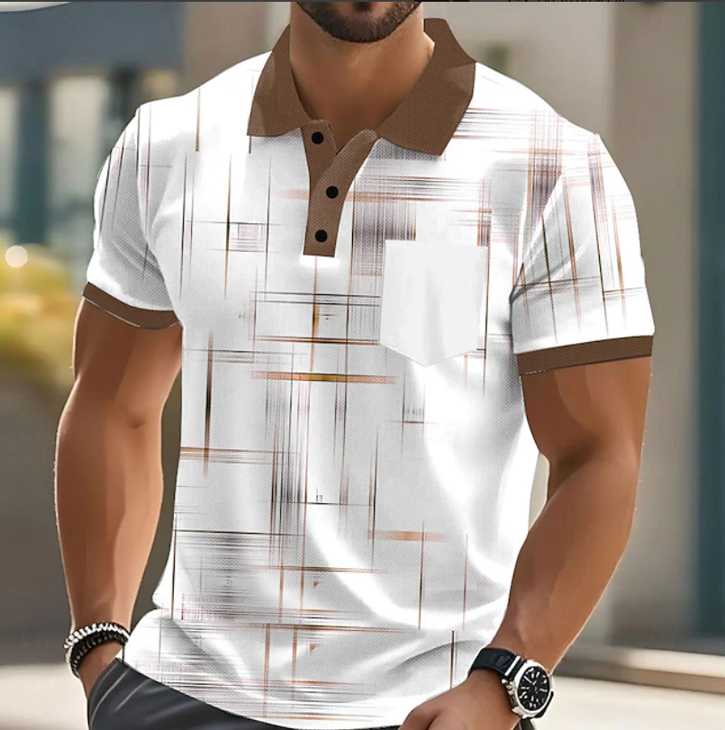 Sebastian | Classic Button Up Geometric Shirt