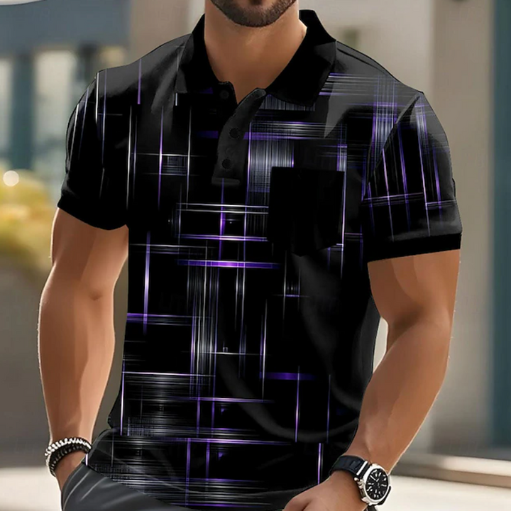 Sebastian | Classic Button Up Geometric Shirt