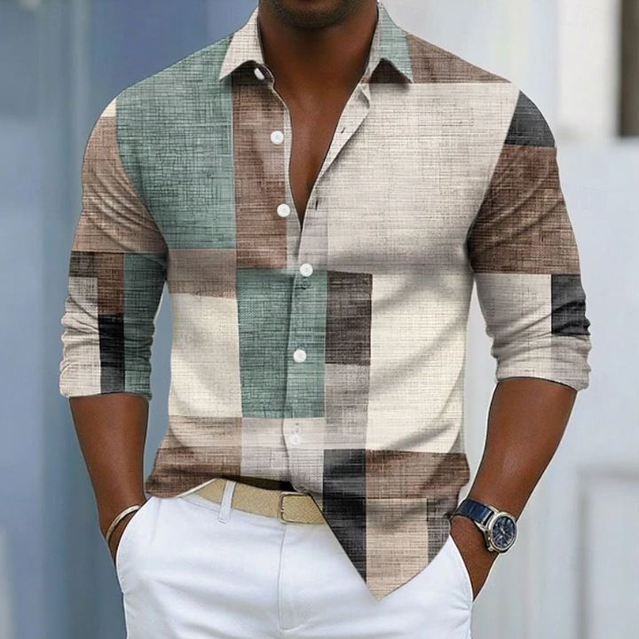 Dawson | Classic Color Block Patchwork Shirt