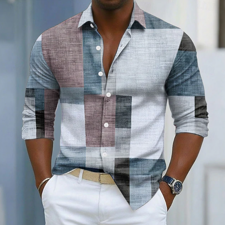 Dawson | Classic Color Block Patchwork Shirt