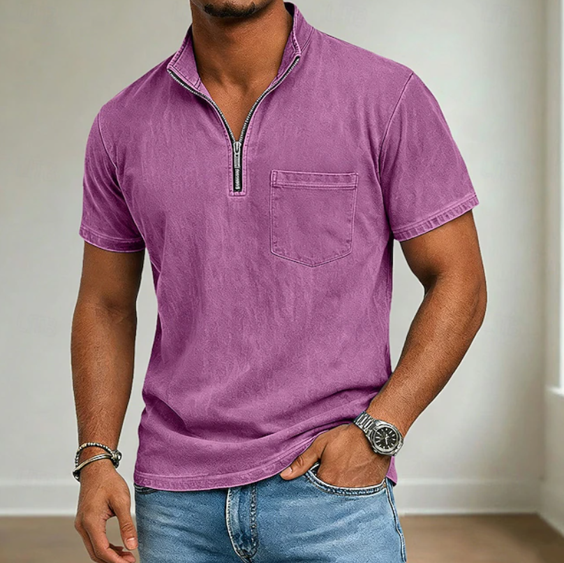 Leander | Classic Quarter Zip Pocket Shirt