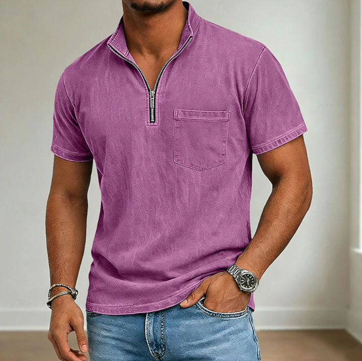 Leander | Classic Quarter Zip Pocket Shirt