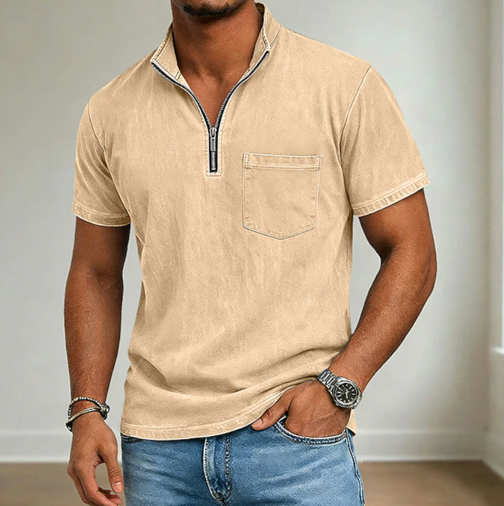Leander | Classic Quarter Zip Pocket Shirt