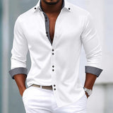 Oliver | Contrast Trim Button-Up Shirt