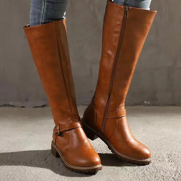Victoria | Classic Knee-High Buckle Boots