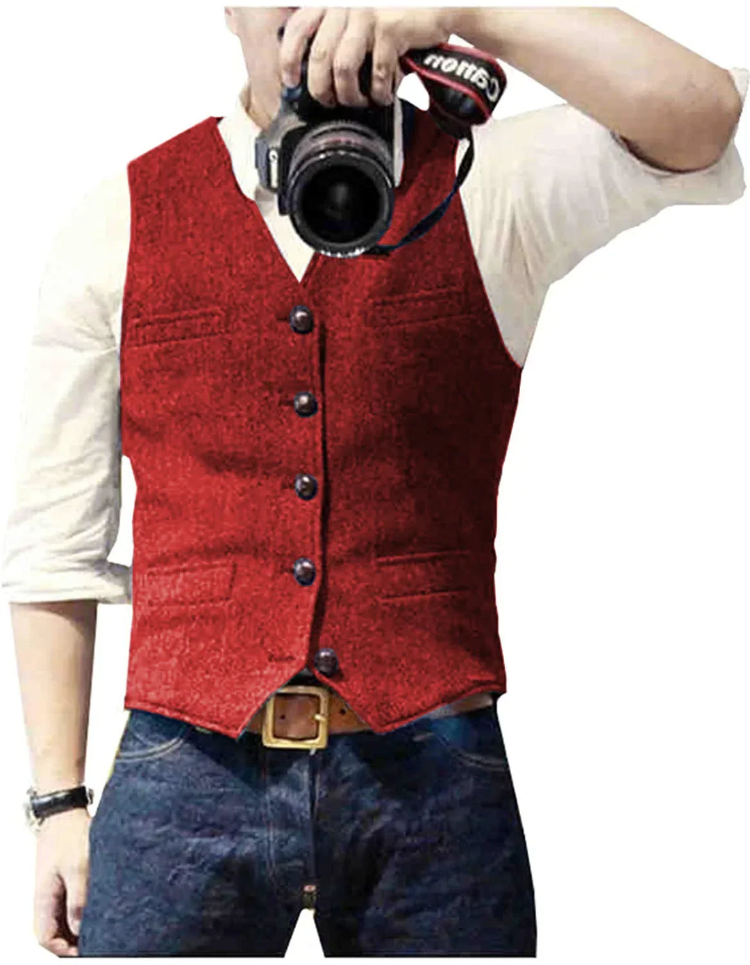 Matthew | Classic Herringbone Tweed Waistcoat