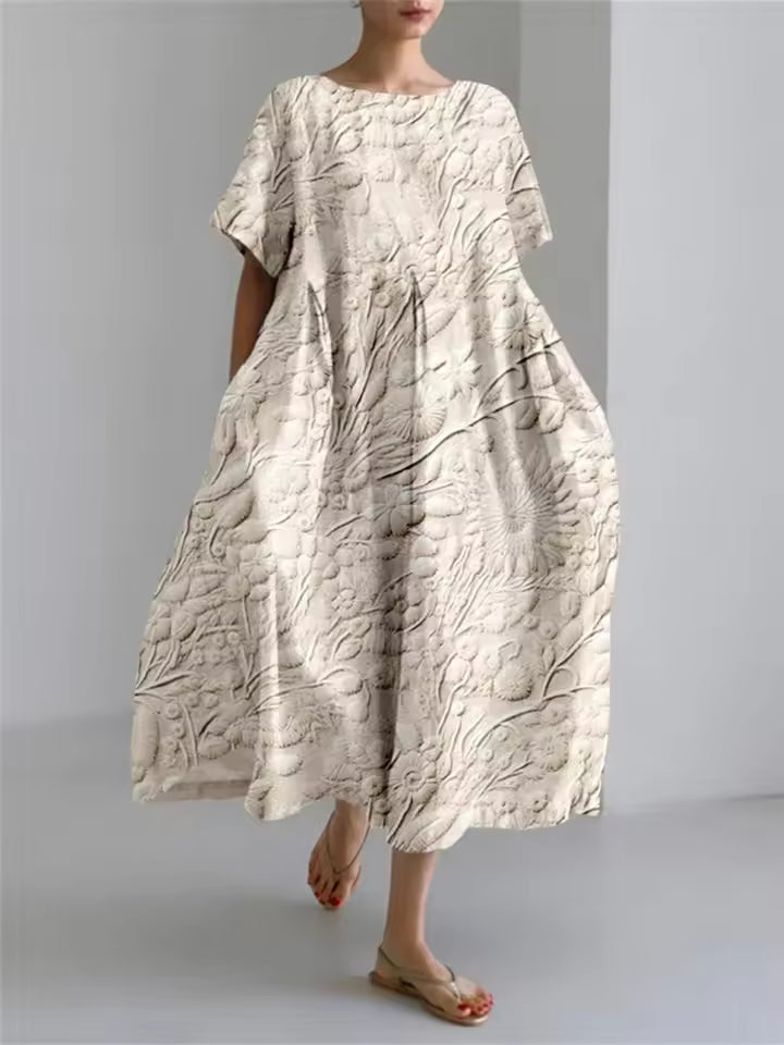 Lauriane | Elegant Loose Round Neck Dress