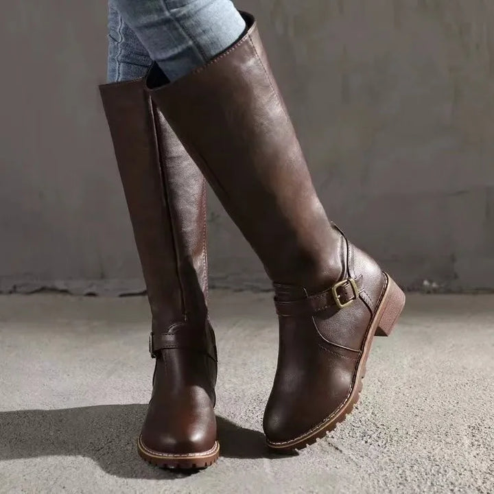 Victoria | Classic Knee-High Buckle Boots