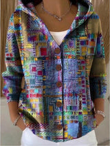 Yasmine | Elegant  Button Hooded Sweater