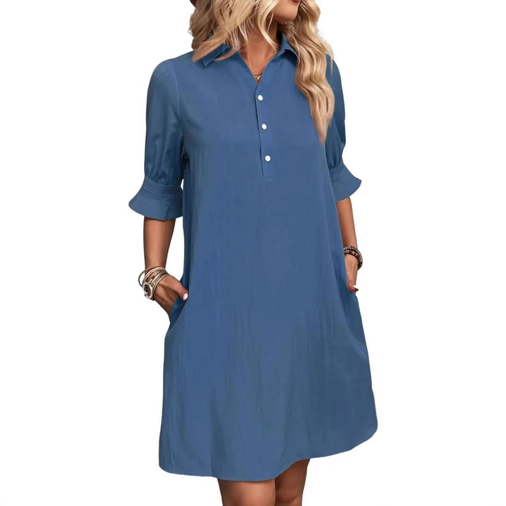 Reina | Casual Button Down Shirt Dress