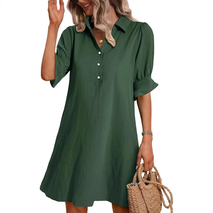 Reina | Casual Button Down Shirt Dress
