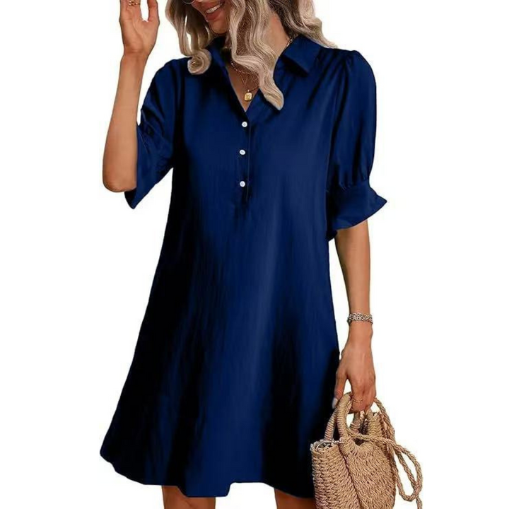 Reina | Casual Button Down Shirt Dress