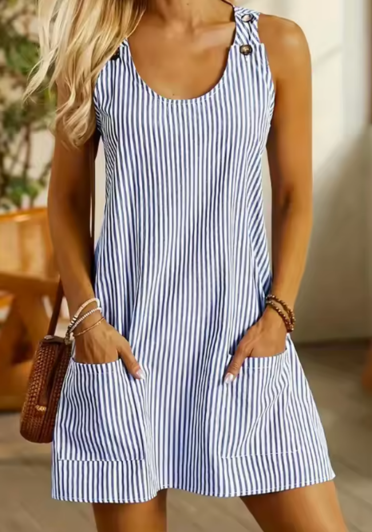Anna | Casual Striped Round Neck Dress