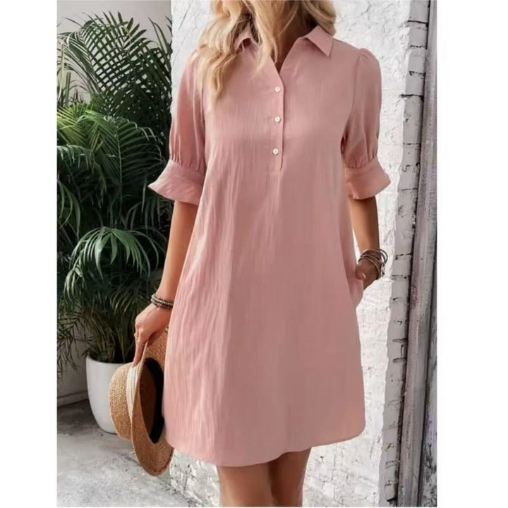 Reina | Casual Button Down Shirt Dress