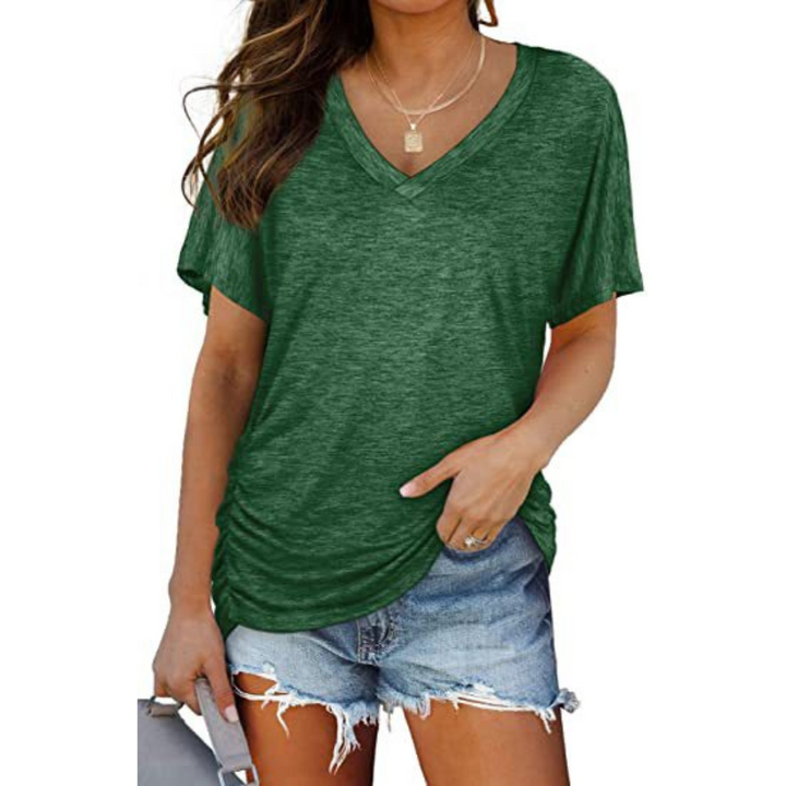 Elissa | Classic V-Neck Loose Fit Shirt