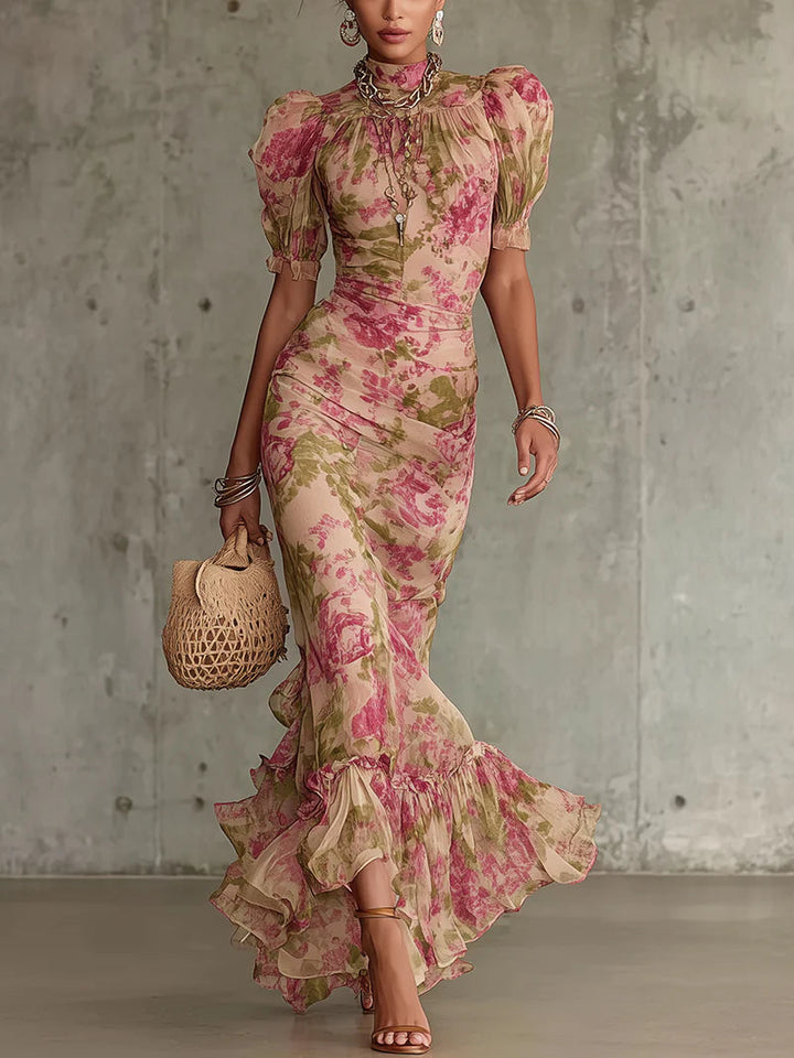 Juliet | Vintage Puff Sleeves Maxi Dress