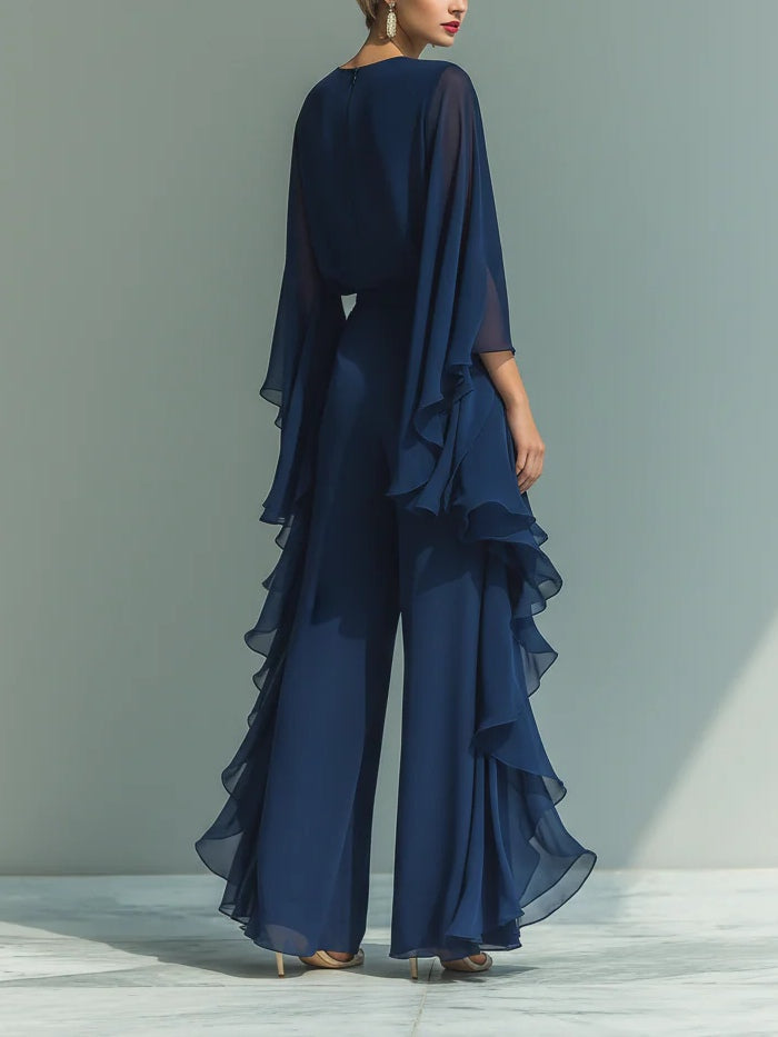 Michaela | Elegant Wide Sleeve Two-Piece Set