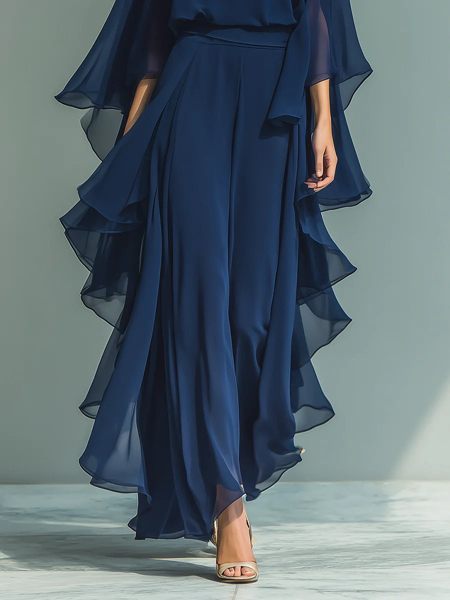 Michaela | Elegant Wide Sleeve Two-Piece Set