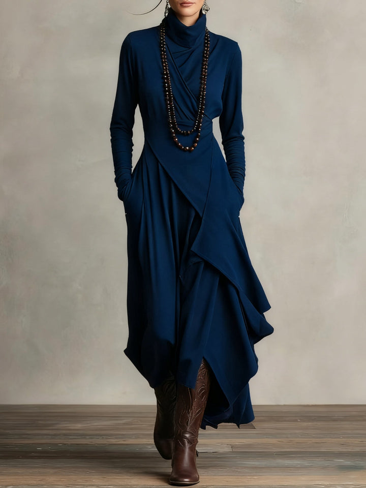 Sierra | Elegant High Neck Maxi Dress