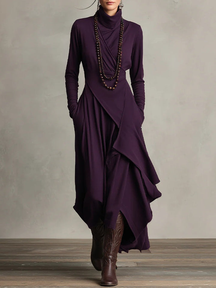 Sierra | Elegant High Neck Maxi Dress