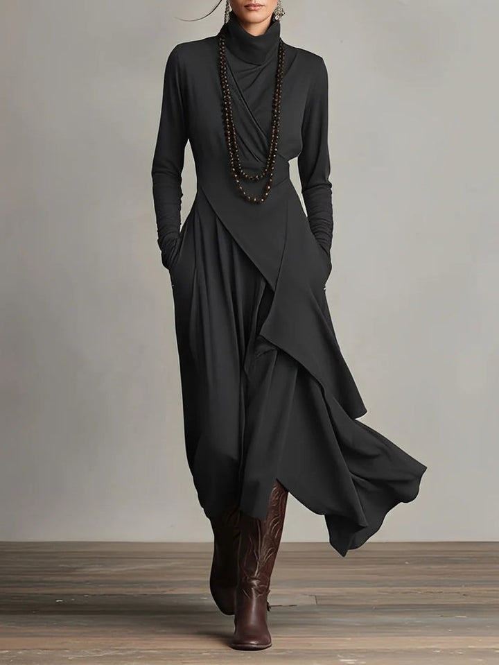 Sierra | Elegant High Neck Maxi Dress
