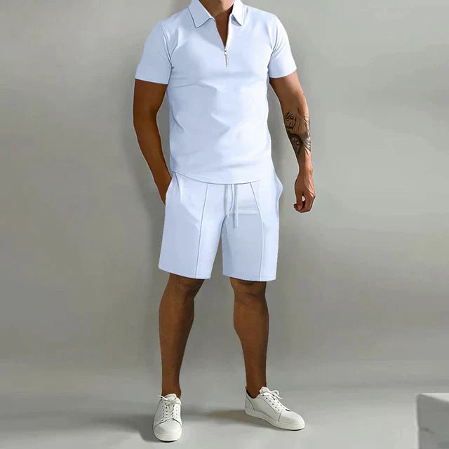 Isaac | Refined Polo and Tailored Shorts Set