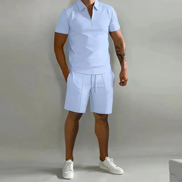 Isaac | Refined Polo and Tailored Shorts Set