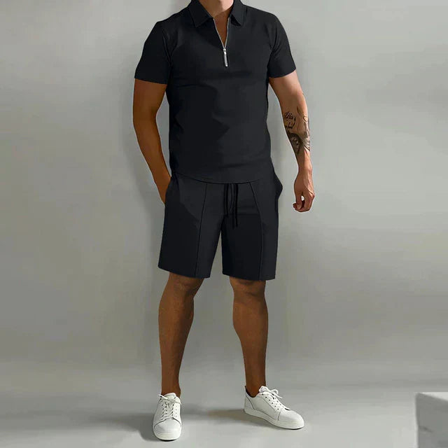 Isaac | Refined Polo and Tailored Shorts Set