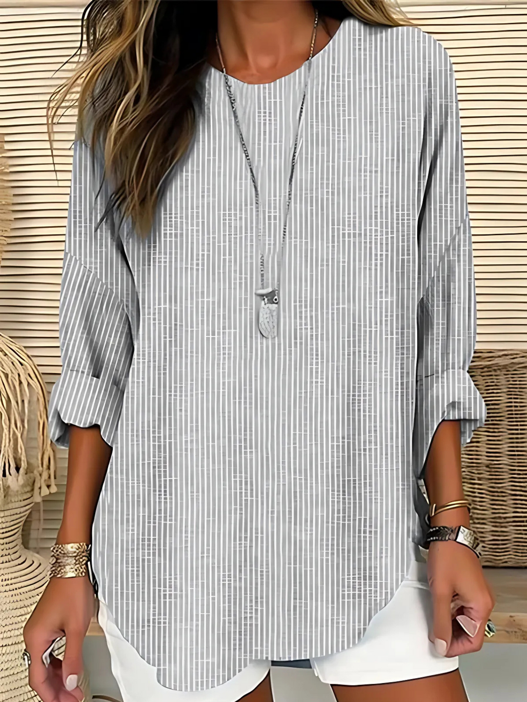 Madison | Chic Striped Silhouette Blouse