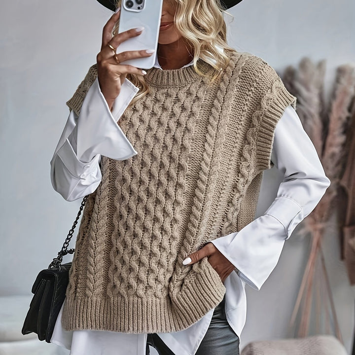 Rosetta | Cable-Knit Sweater Vest
