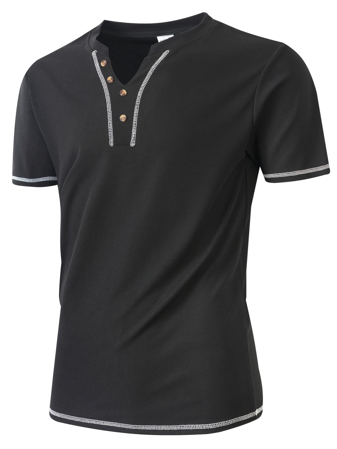 Sawyer | Textured Short Sleeve Henley