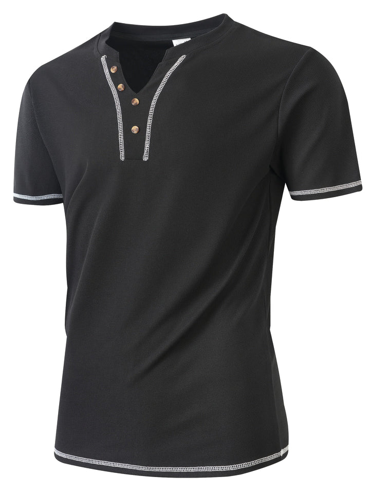 Sawyer | Textured Short Sleeve Henley