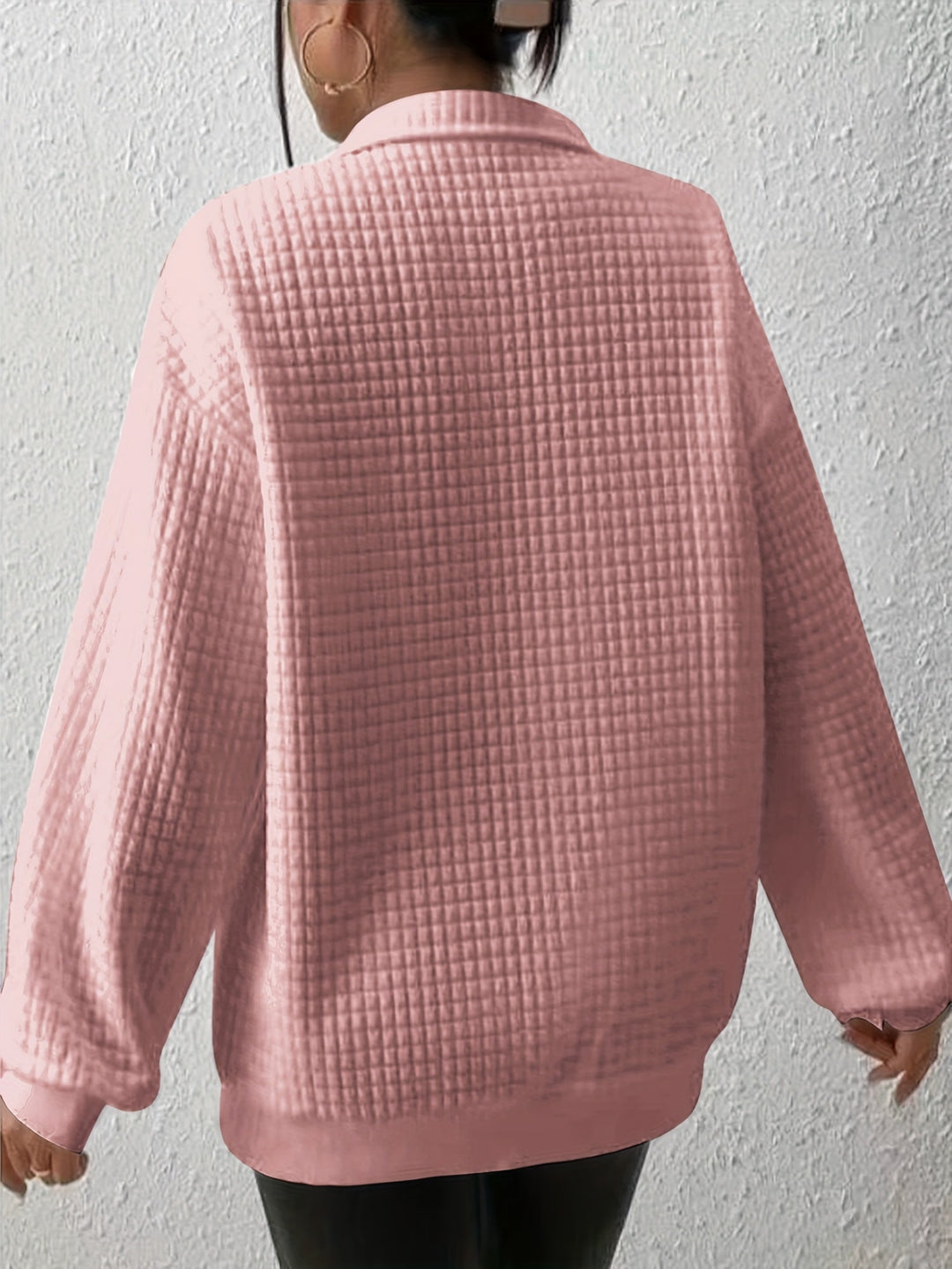 Paige | Textured Quarter-Zip Pullover