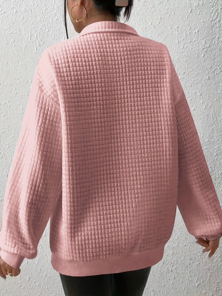 Paige | Textured Quarter-Zip Pullover