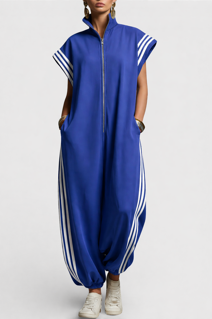 Colette | Stylish Sleeveless Zip Neck Jumpsuit