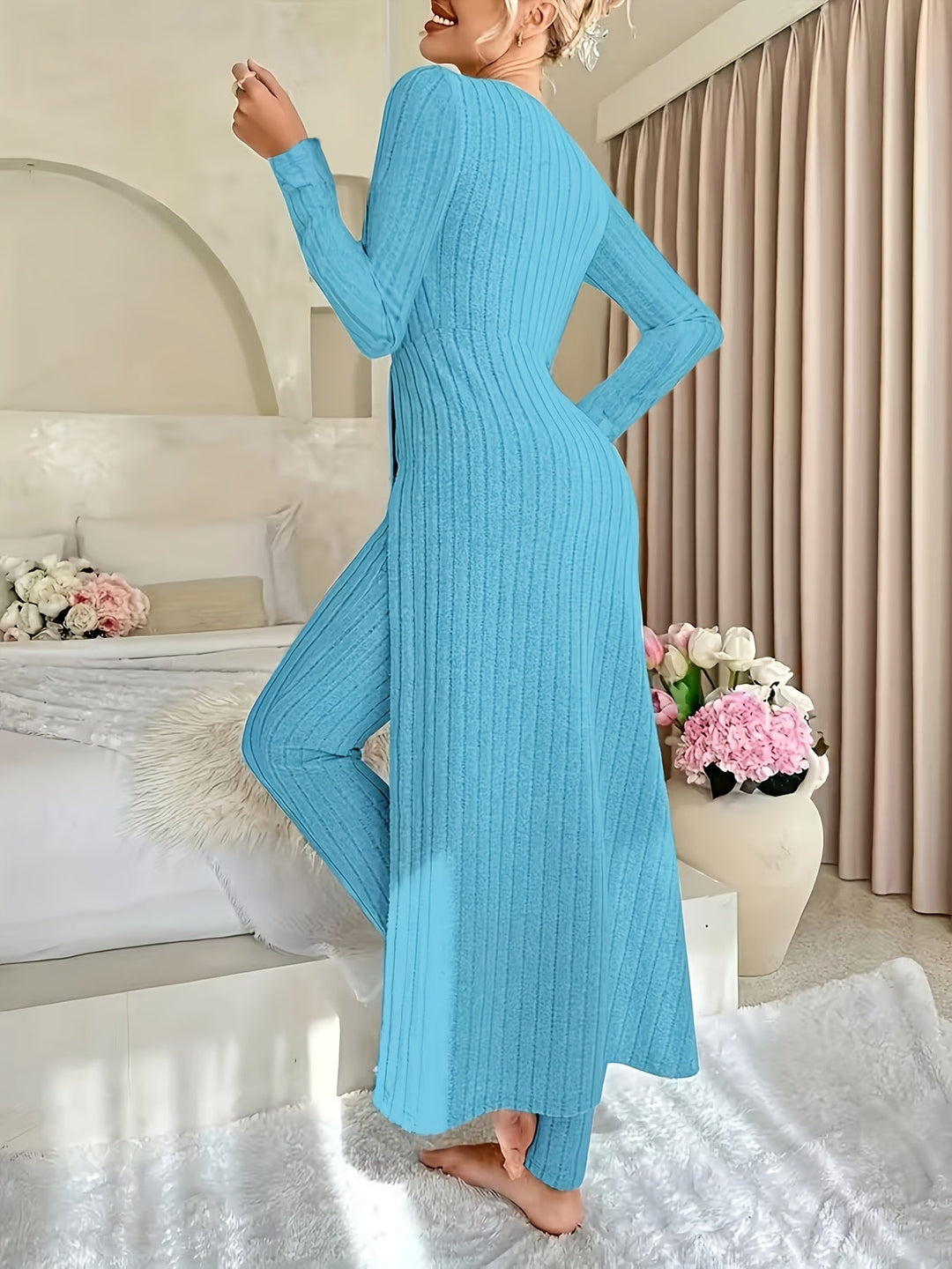 Estelle | Ribbed Lounge Two-Piece Set