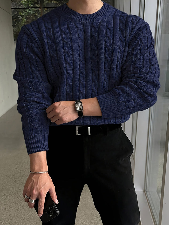 Reid | Cable-Knit Crewneck Sweater