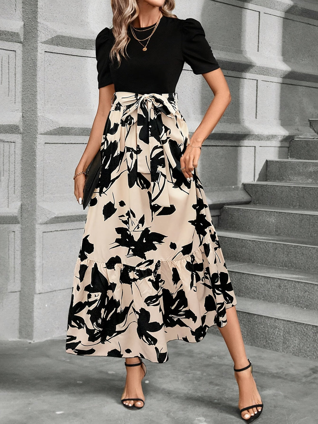 Elena | Floral Print Maxi Dress