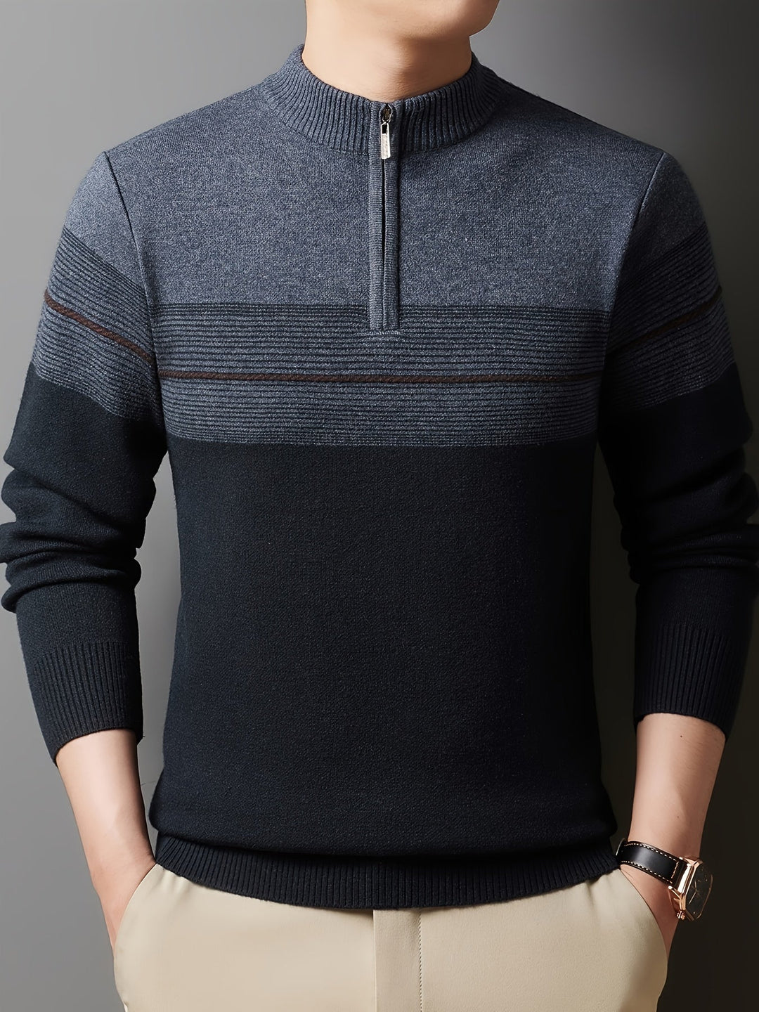 Gregory | Refined Half-Zip Sweater