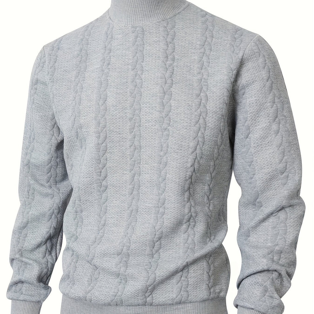 Cormac | Textured Mock-Neck Sweater