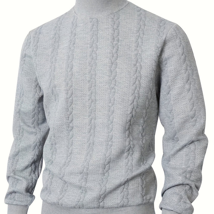 Cormac | Textured Mock-Neck Sweater