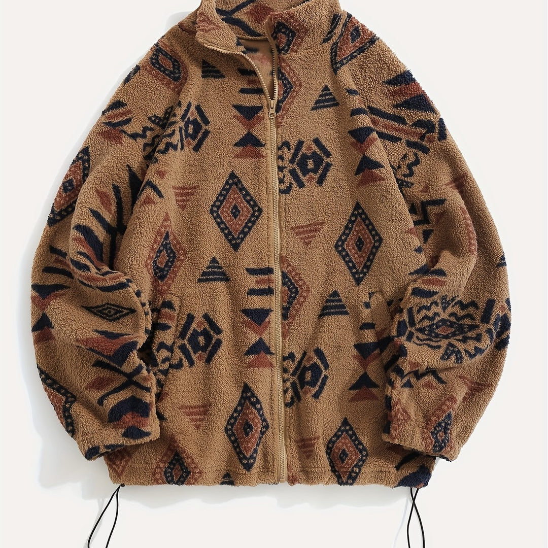 Winifred | Patterned Cozy Zip-Up Jacket