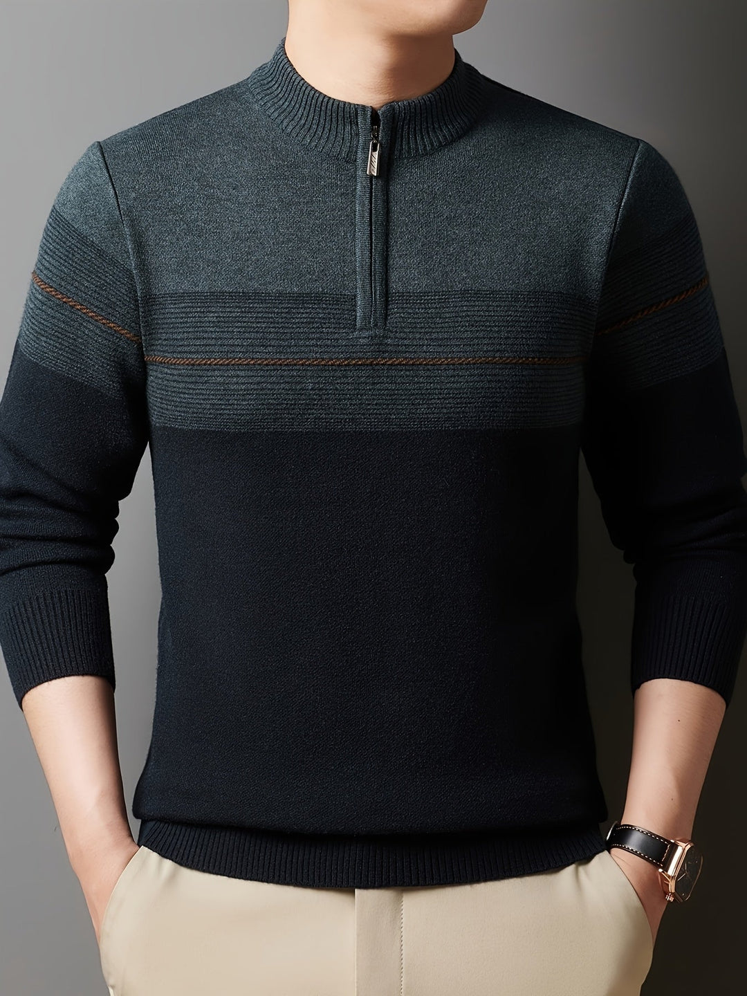 Gregory | Refined Half-Zip Sweater