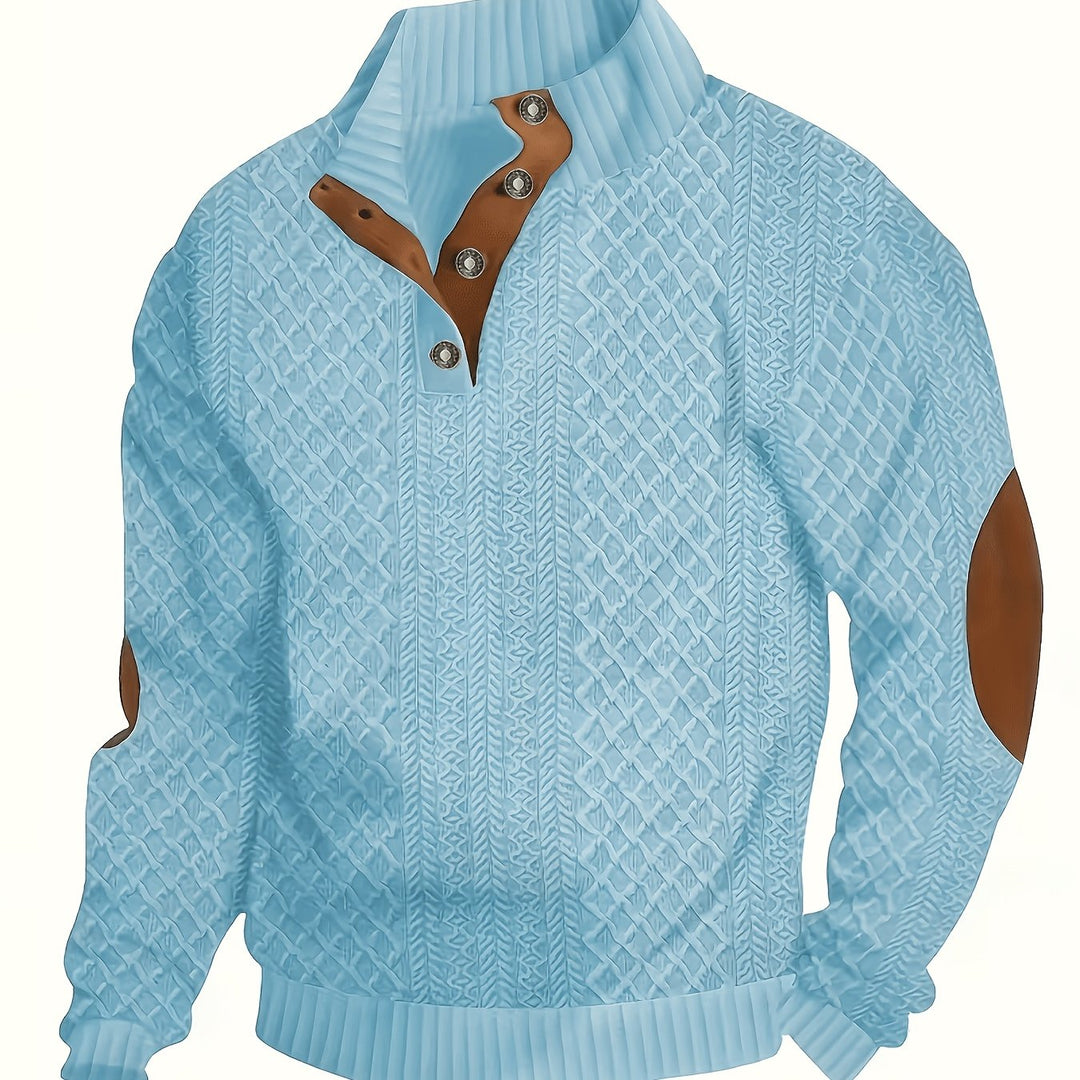 Sawyer | Textured Stand-Collar Sweater