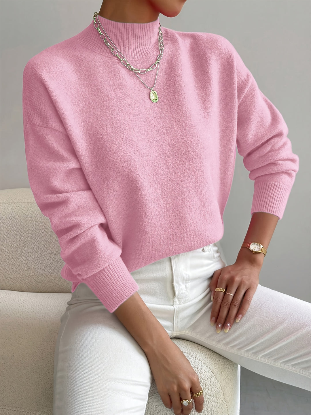 Lucille | Cozy Mock Neck Sweater
