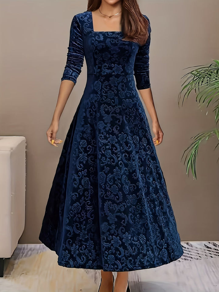 Maelle | Elegant Mid Sleeve Floral Dress