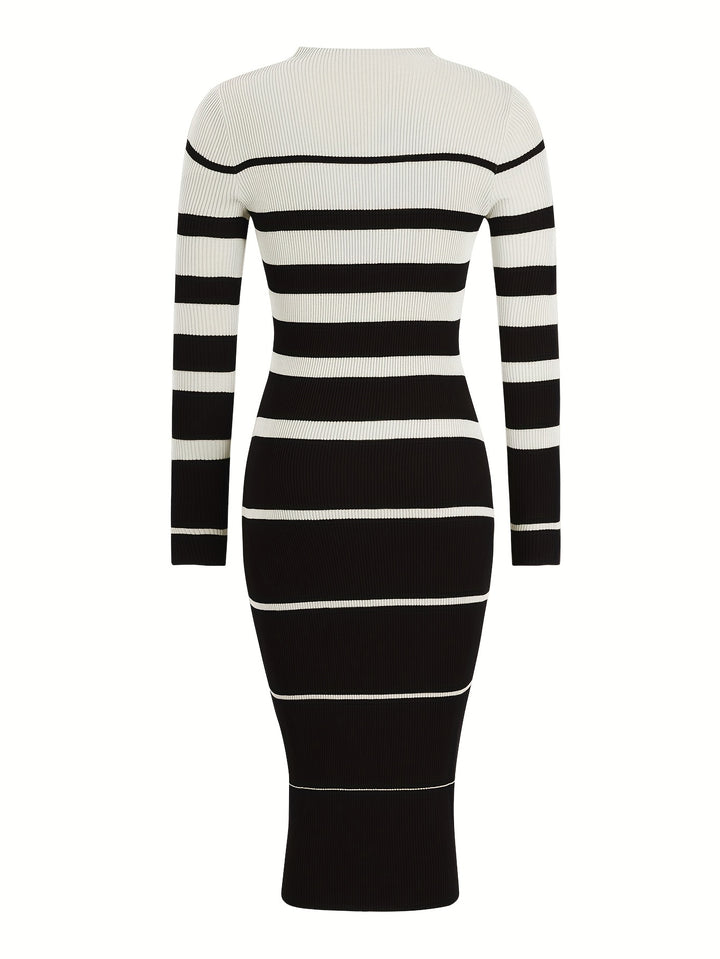 Yvette | Striped Bodycon Sweater Dress