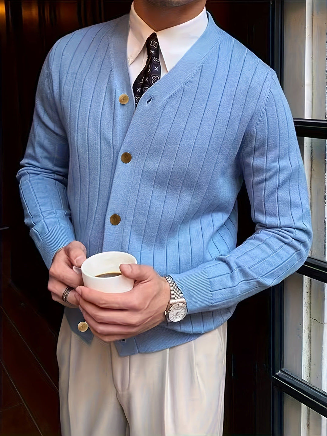 Franklin | Ribbed Button-Up Cardigan