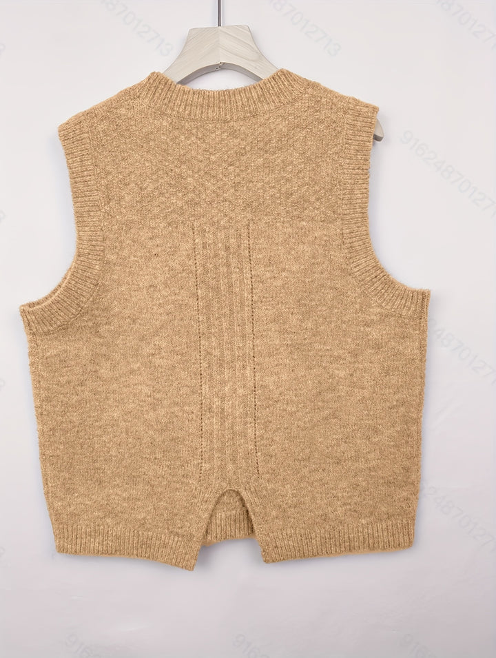Tabitha | Cable-Knit Sleeveless Sweater Vest