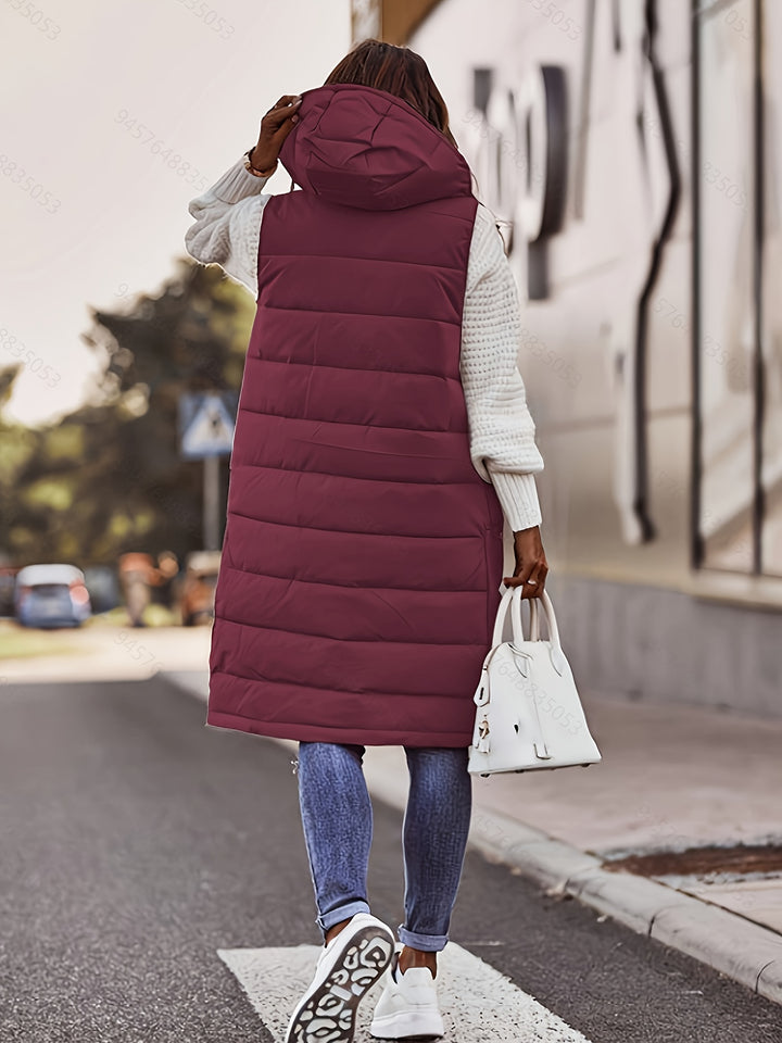 Odessa | Longline Hooded Puffer Vest